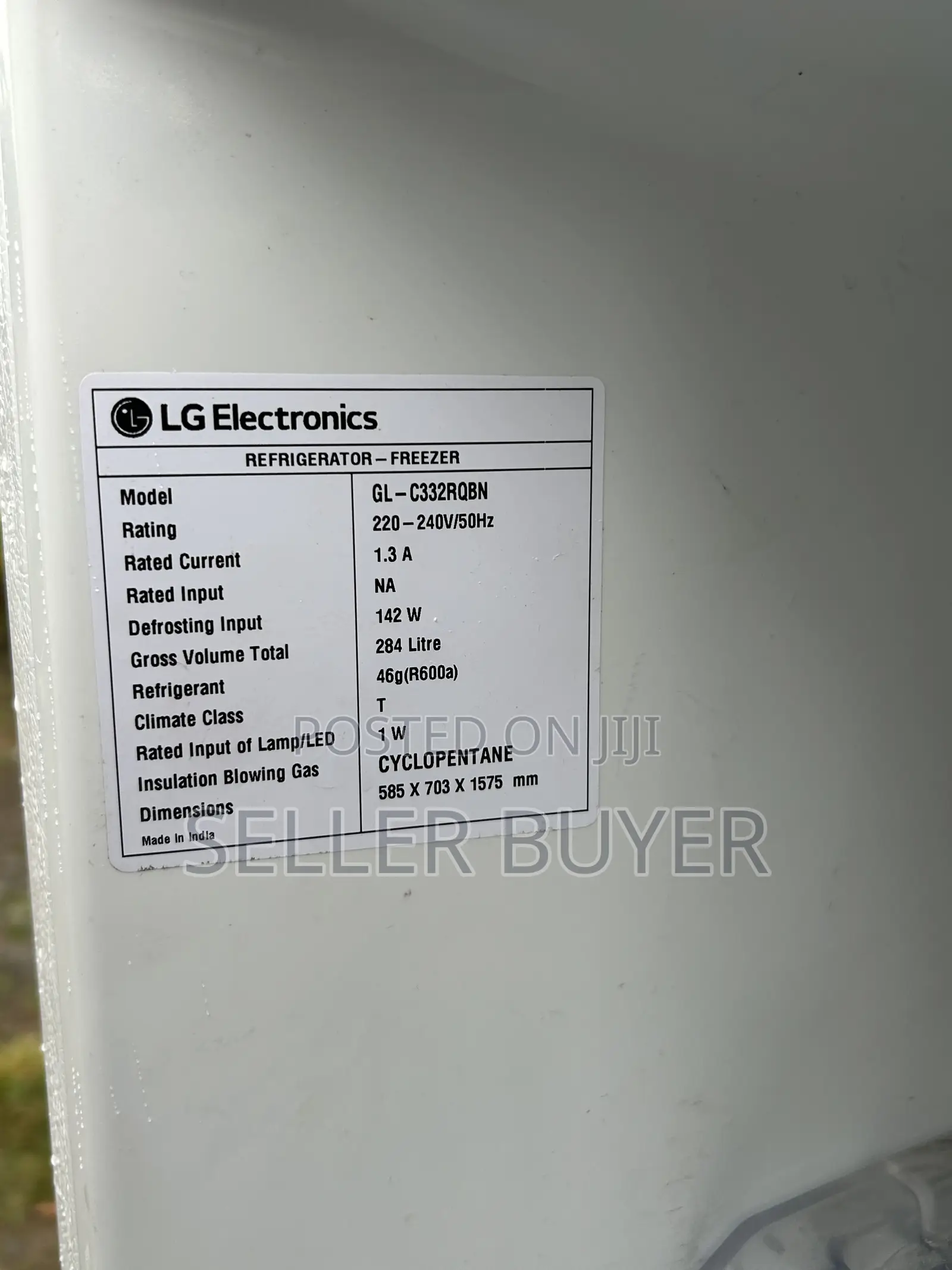 Lg Refrigerator 284 Litre