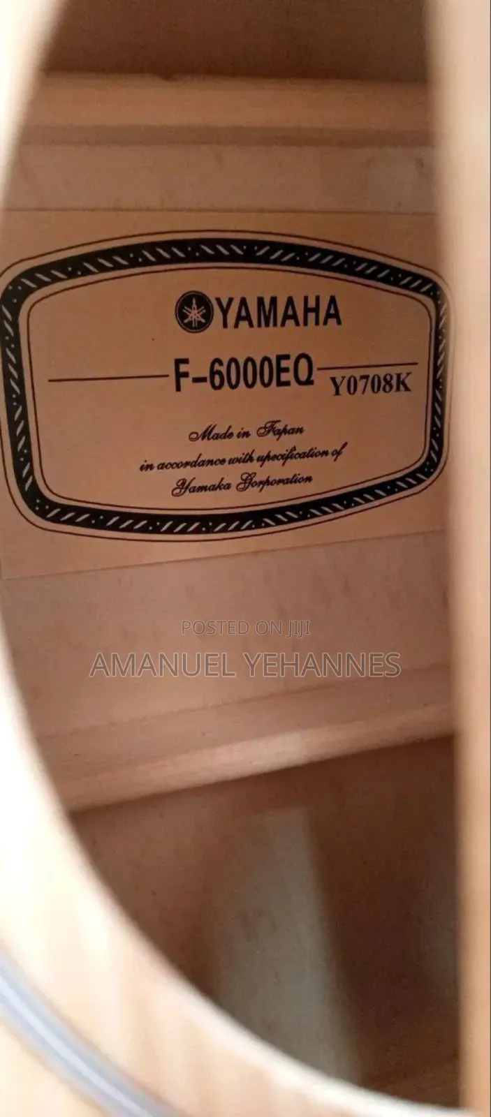 Yamaha F6000 Semi Acoustic Guitar