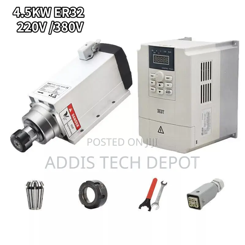 4.5kw Er32 Air Cooled Spindle Motor Kit 3 Phase