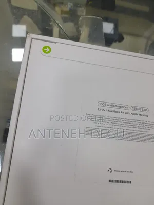 New Laptop Apple MacBook Air 2024 M3 13-Inch 16GB Apple M3 SSD 256GB