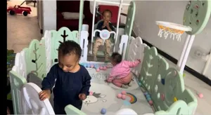 Baby Playing and Protection