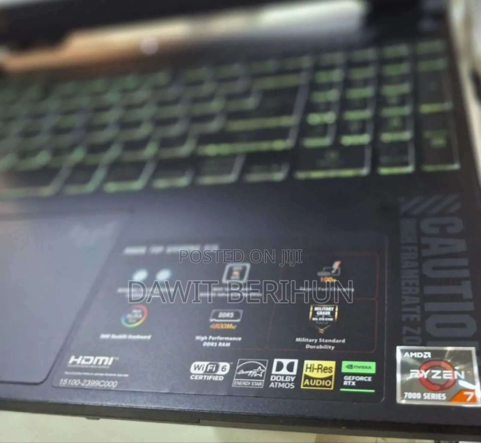 New Laptop Asus TUF Gaming A15 16GB AMD Ryzen 7 HDD 512GB