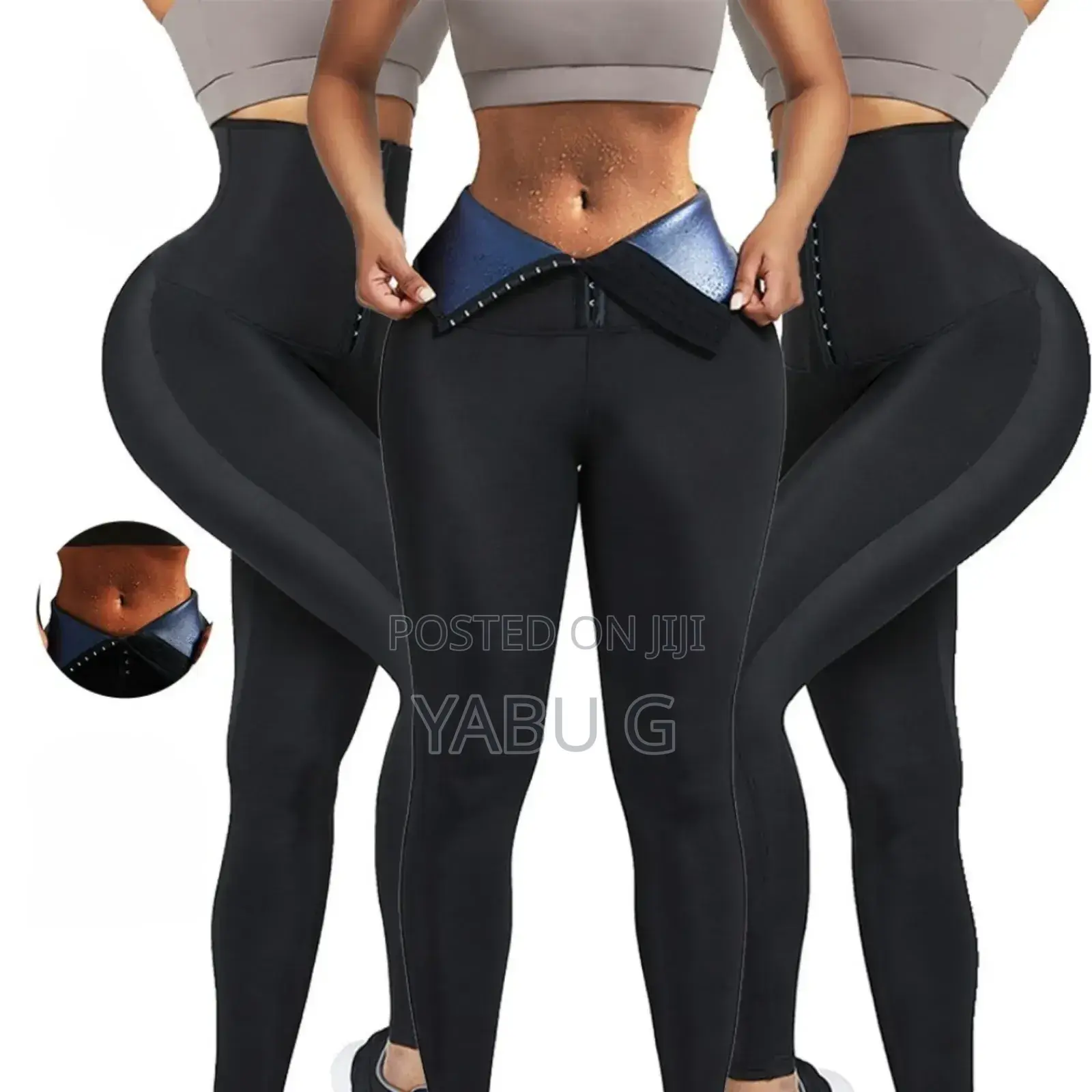 Women Sauna Leggings Sweat Pants High Waist Slimming Hot