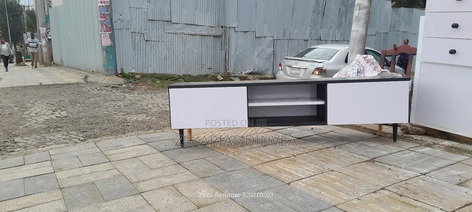 Tv Stand Black and White