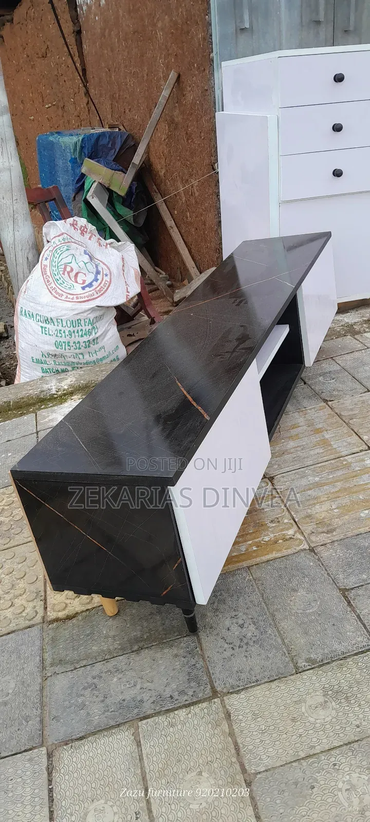 Tv Stand Black and White