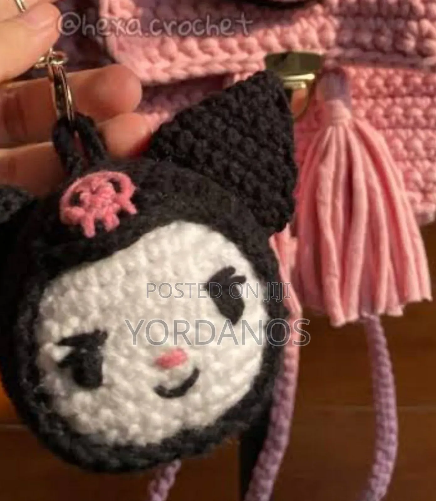 Kuromi Crochet for Keychain or Bag በፈለጉት ትዕዛዝ እንሰራለን Tiktok: Tuba Team