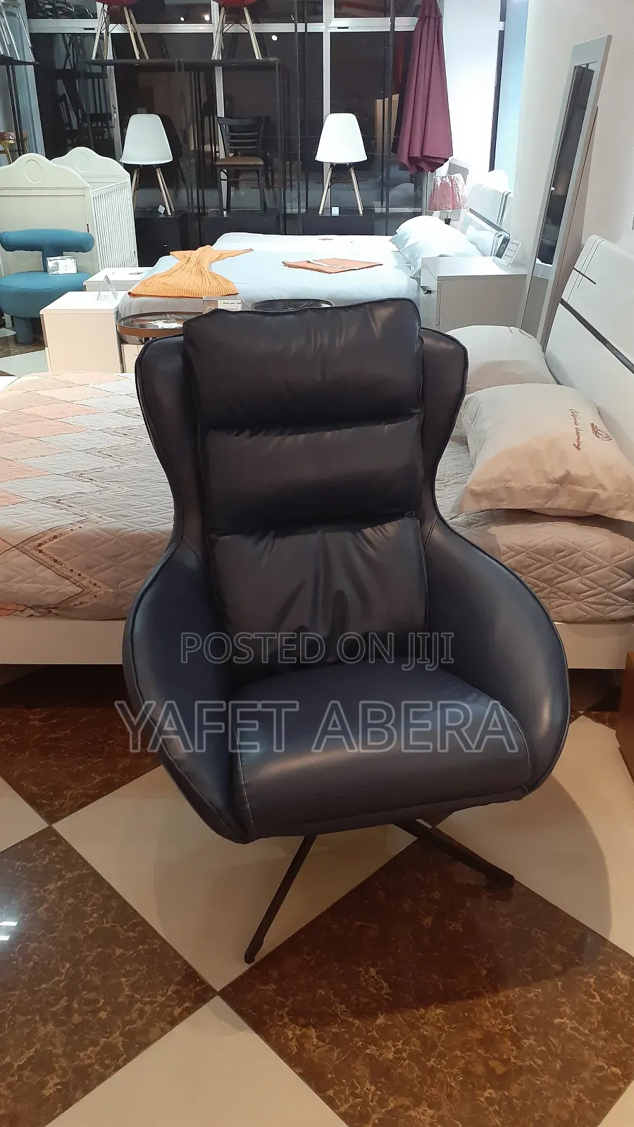 Swivel Single Leather Sofa