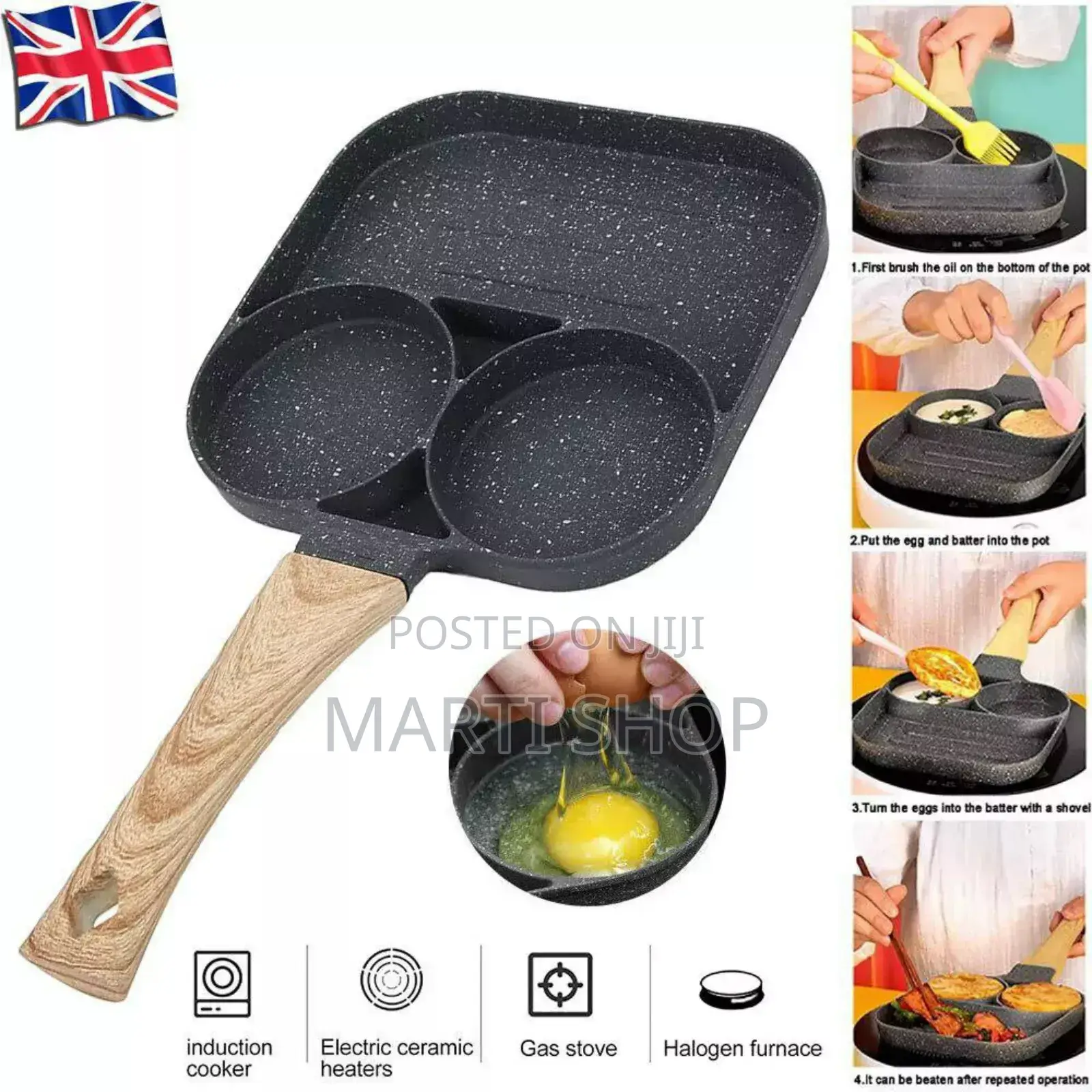  Non-Stick 3 in 1 Multi Purpose Frying Pan