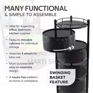 5 Layer Moveable Kitchen Storage Rack