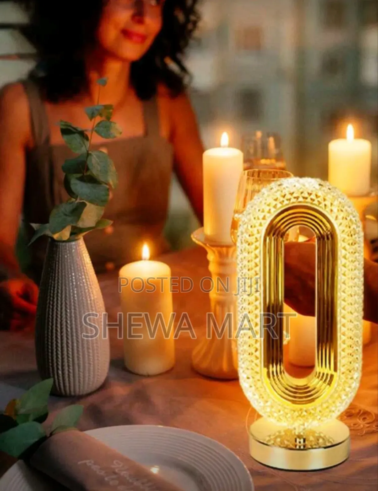 Rechargeable Elliptical Crystal Atmosphere Light, 3-Color Changing