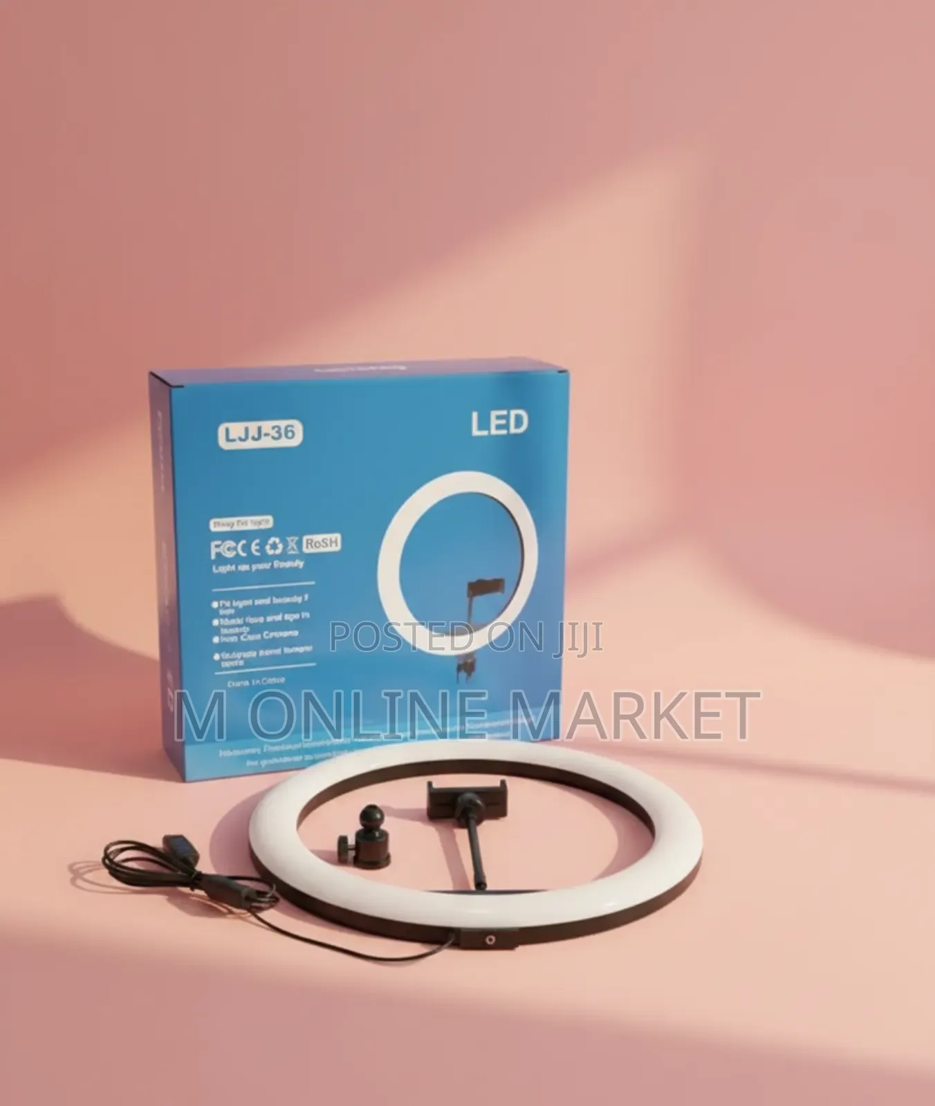 LJJ 14 Inch Ringlight for Hair and Makeup Studios