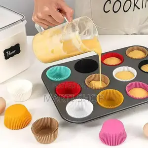  12 Holes Cup + Silicon Baking Molds Muffin Pan