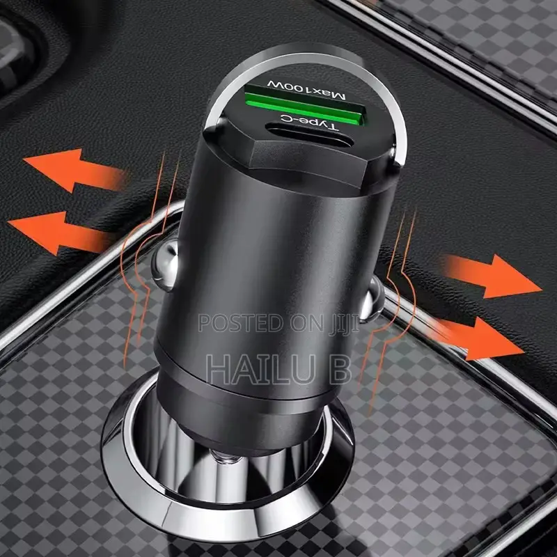 100w Car Charger Usb Fast Charging