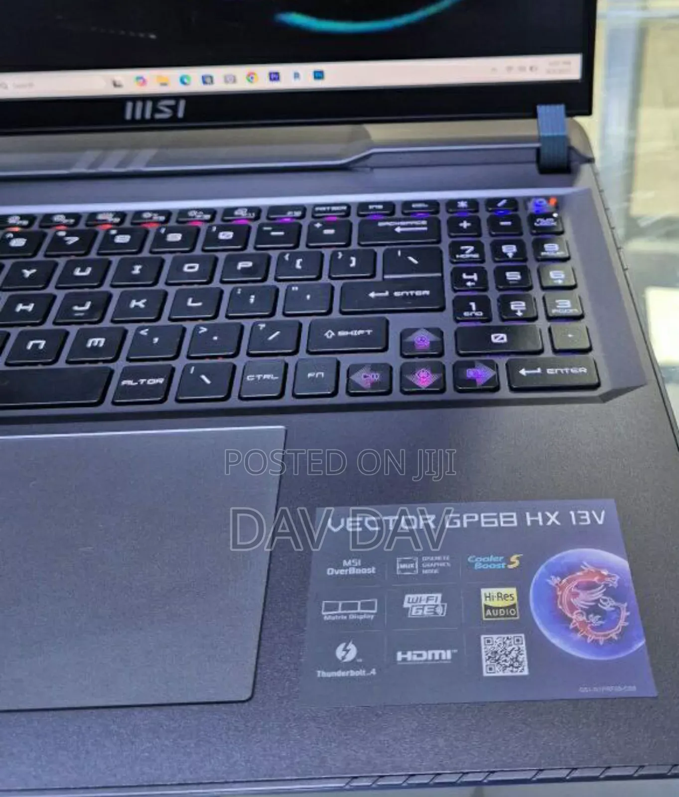 New Laptop MSI Vector GP68 HX 13V 16GB Intel Core I9 SSD 1T