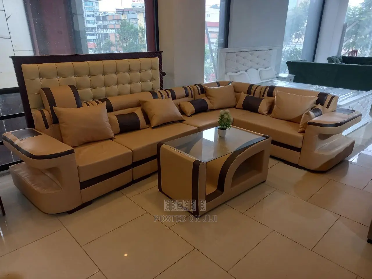 L Shaped Sofa With Table