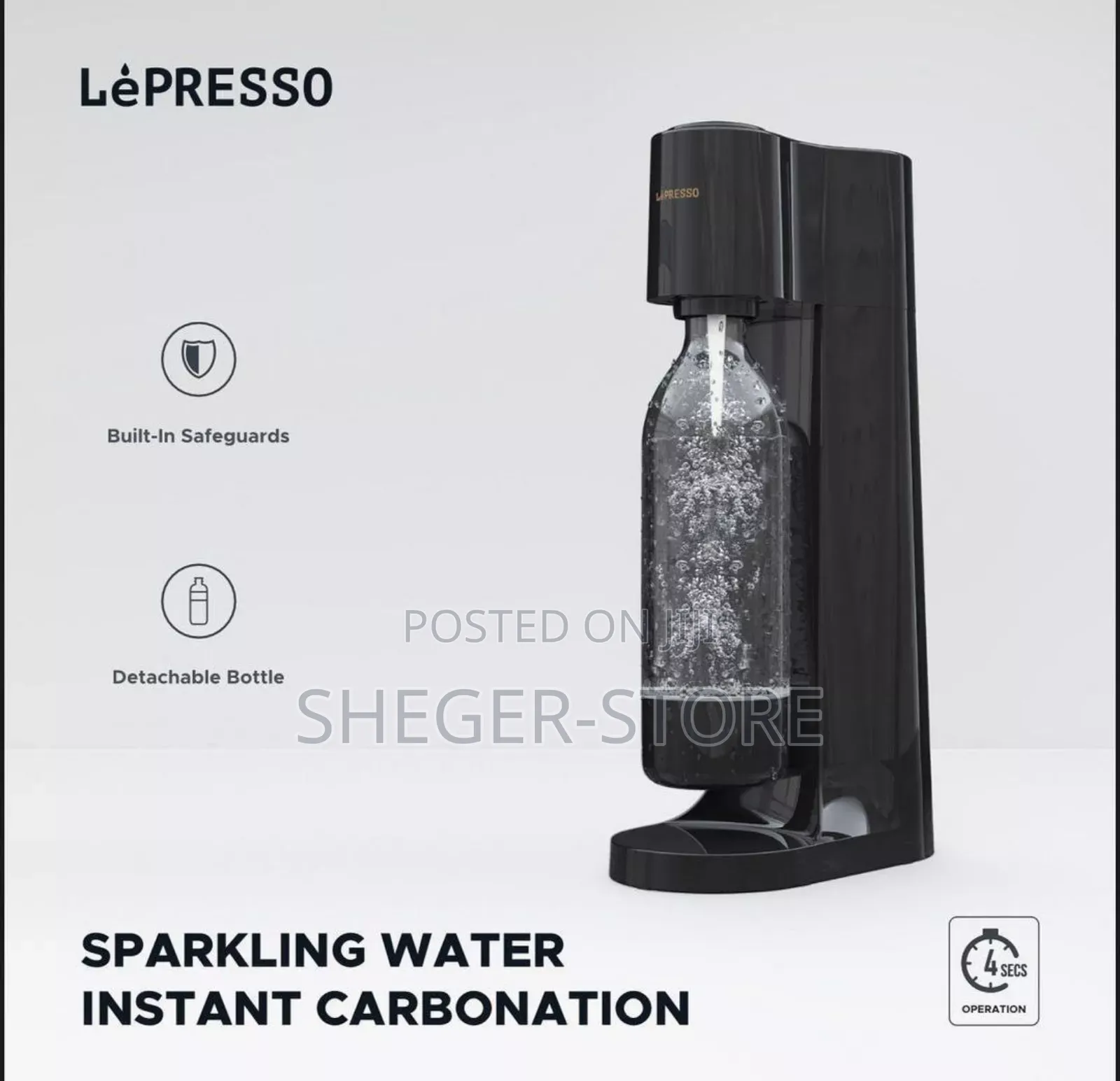 Lepresso Sparkling Water Instant Carbonation Machine