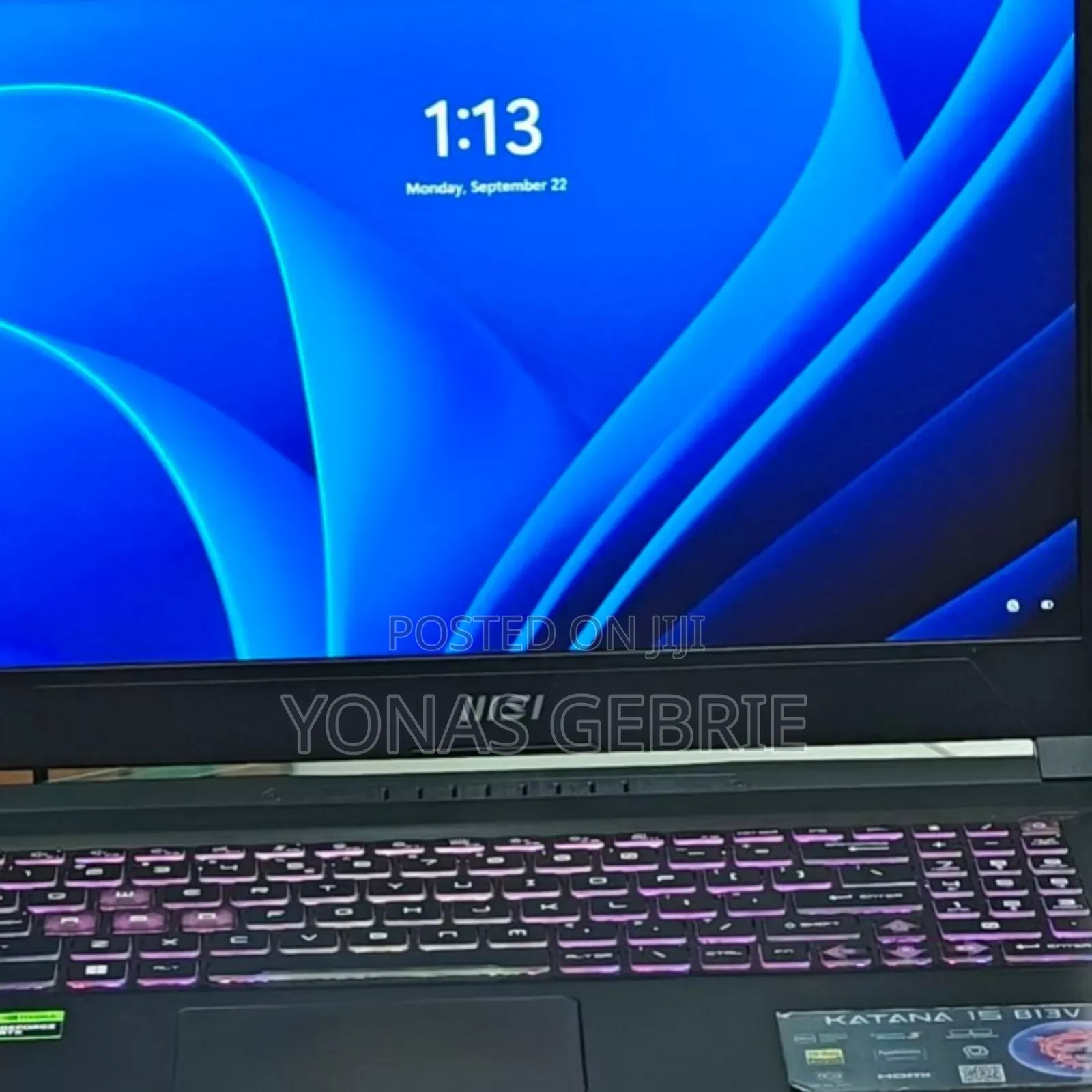 New Laptop MSI Katana 15 16GB Intel Core I7 SSD 1T