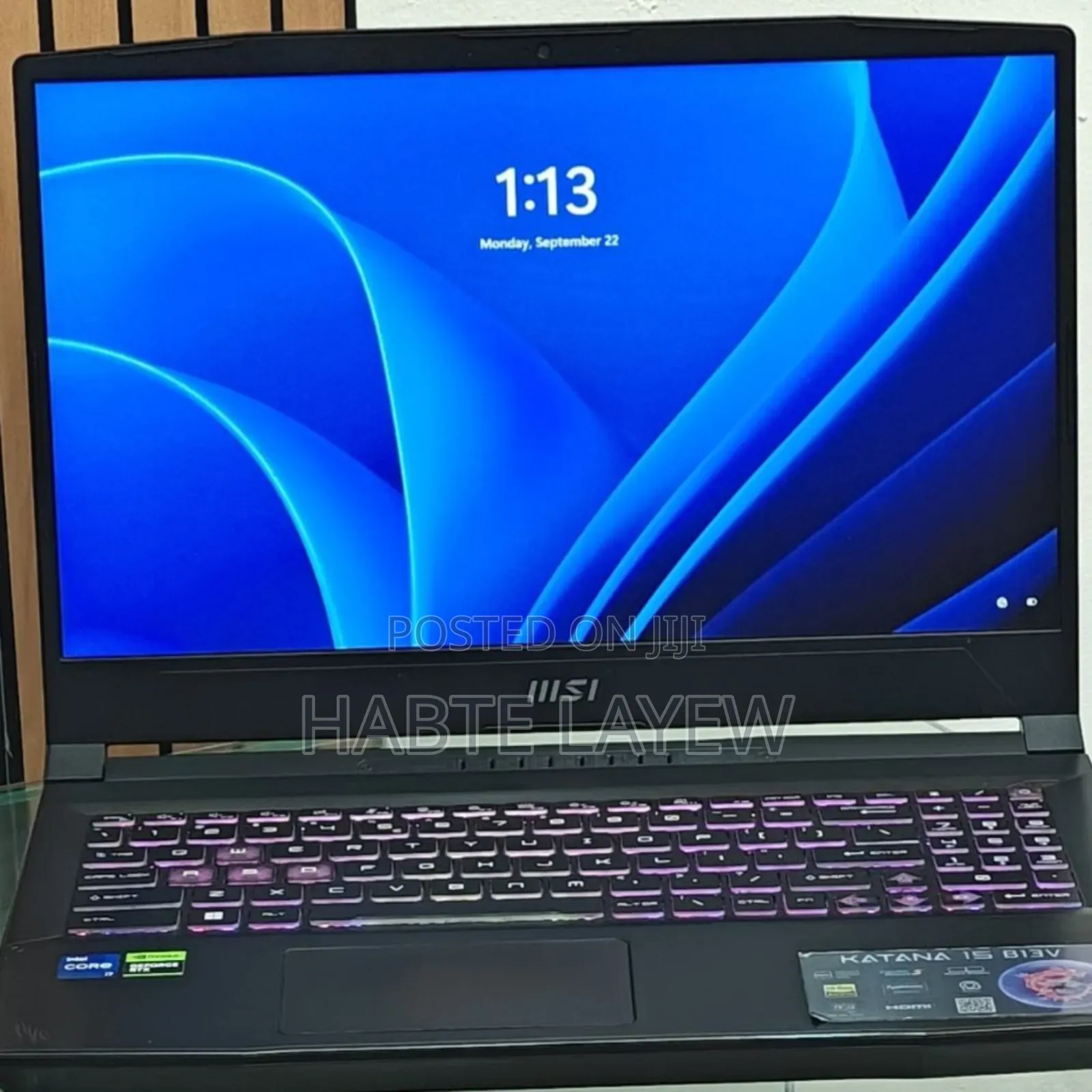 New Laptop MSI Katana 15 16GB Intel Core I7 SSD 1T