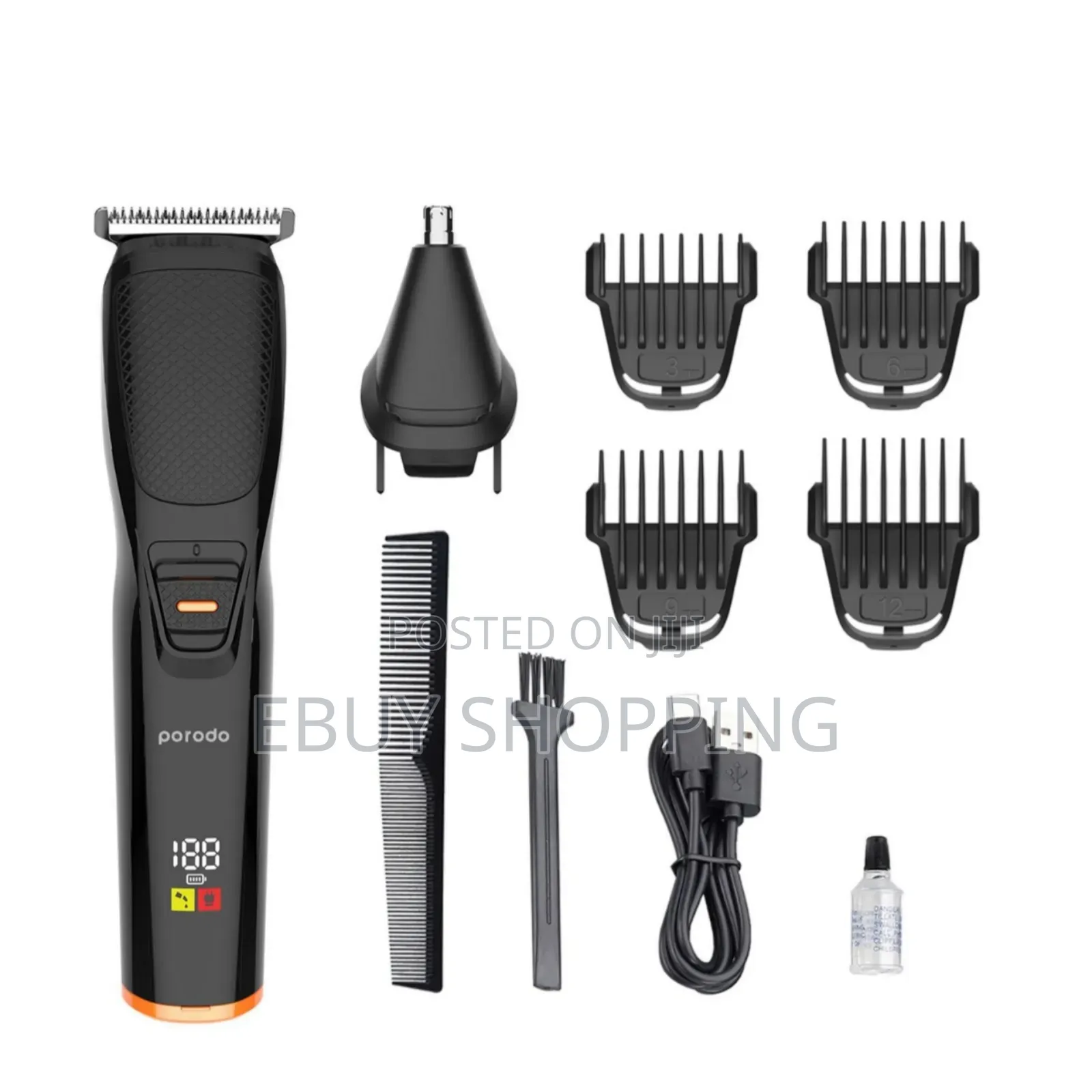 Ultimate Men's Grooming Kit: Porodo Hair Nose Trimmer