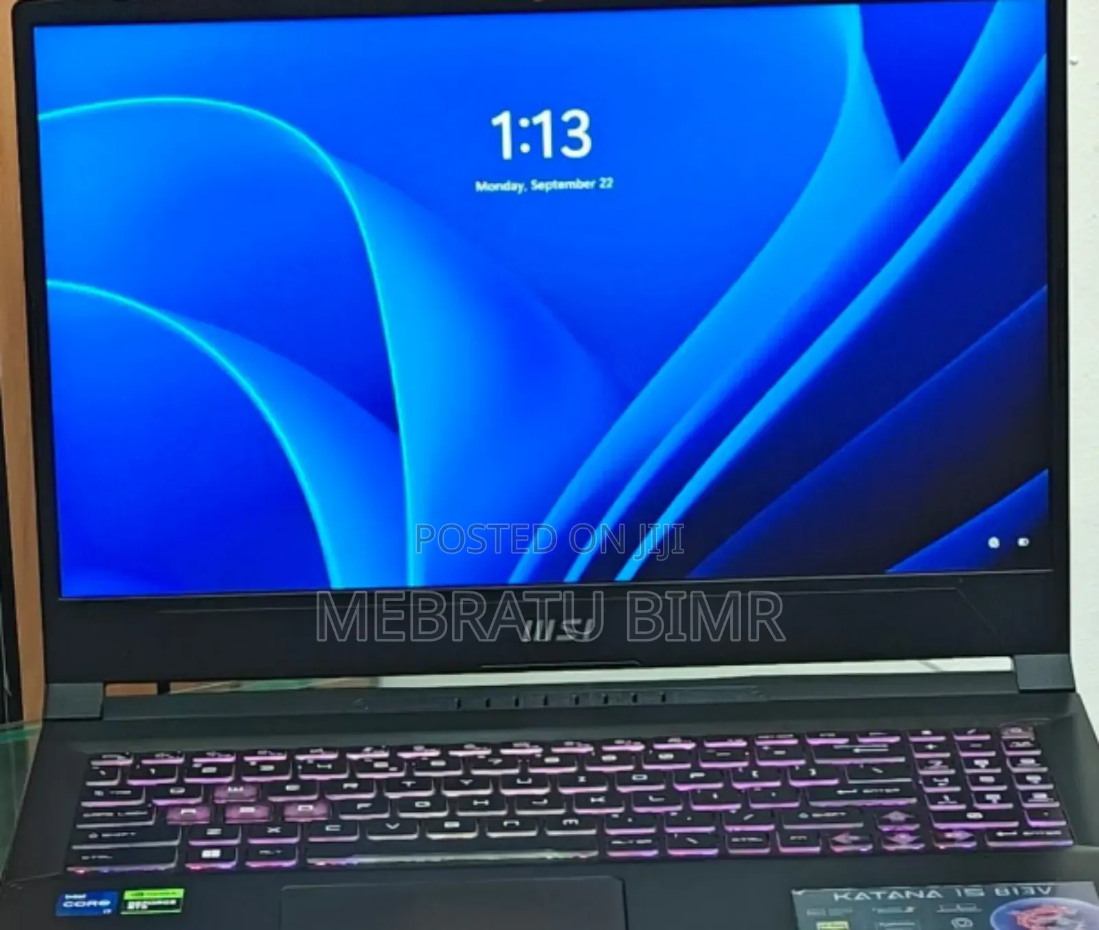 New Laptop MSI Katana 15 16GB Intel Core I7 SSD 1T
