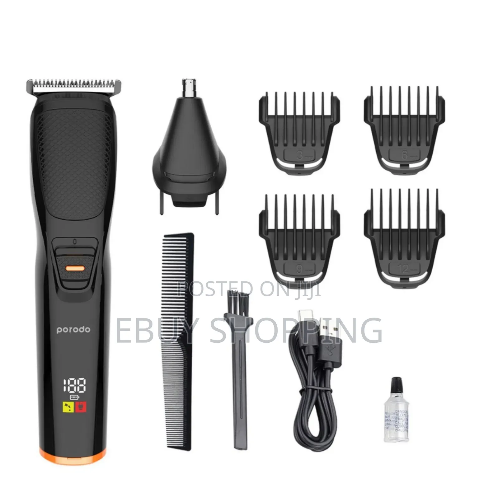 Porodo Rechargeable Precision Trimmer for Beard Nose