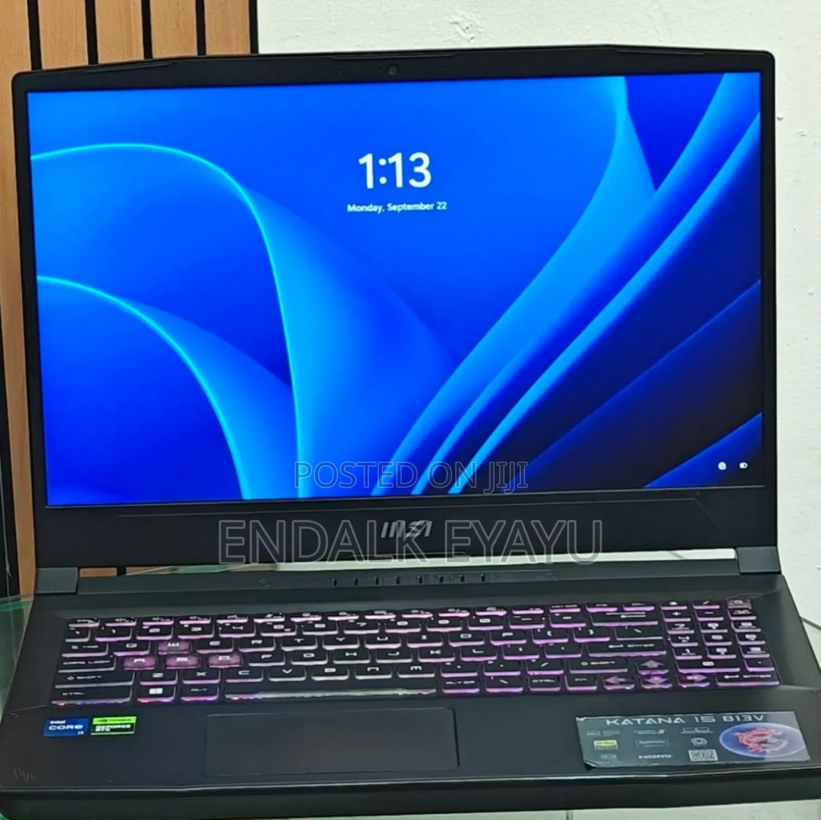 New Laptop MSI Katana 15 16GB Intel Core I7 SSD 1T