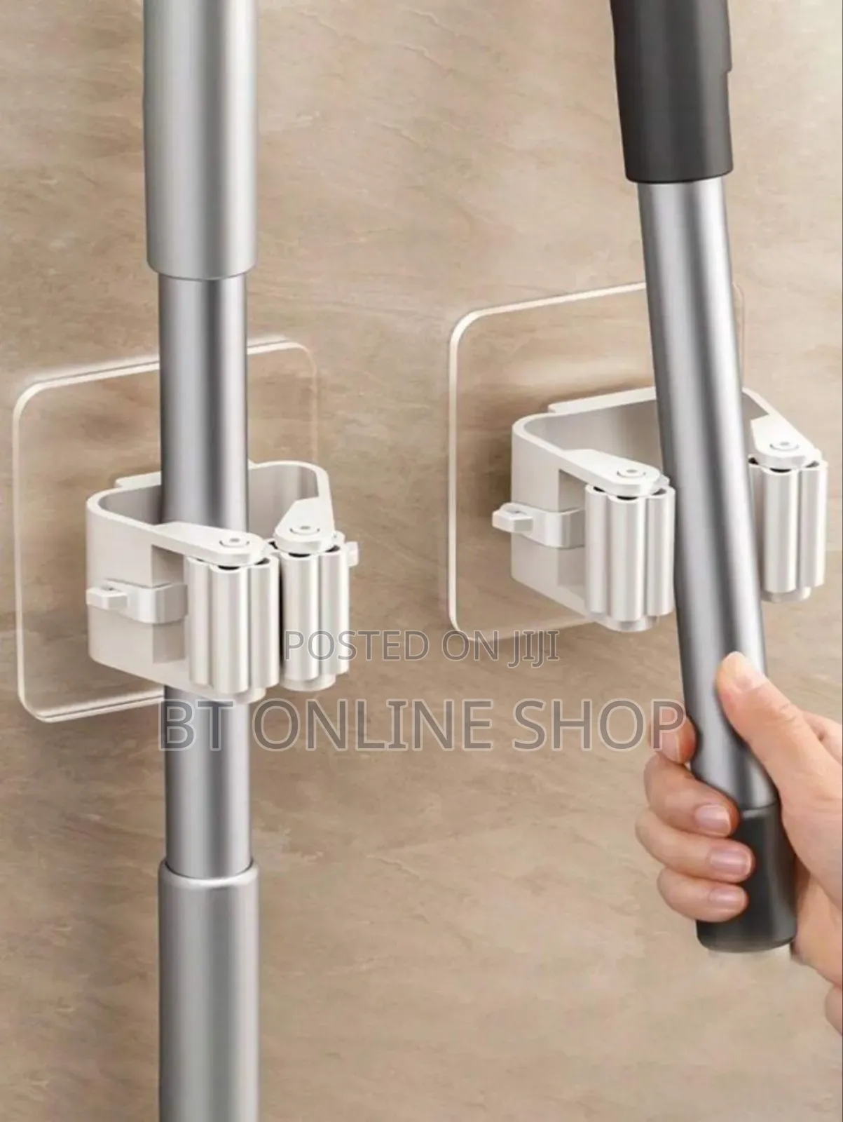 2pcs Punch-Free Wall-Mounted Strong Mop Hook,