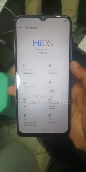 Tecno Pop 7 64 GB Blue