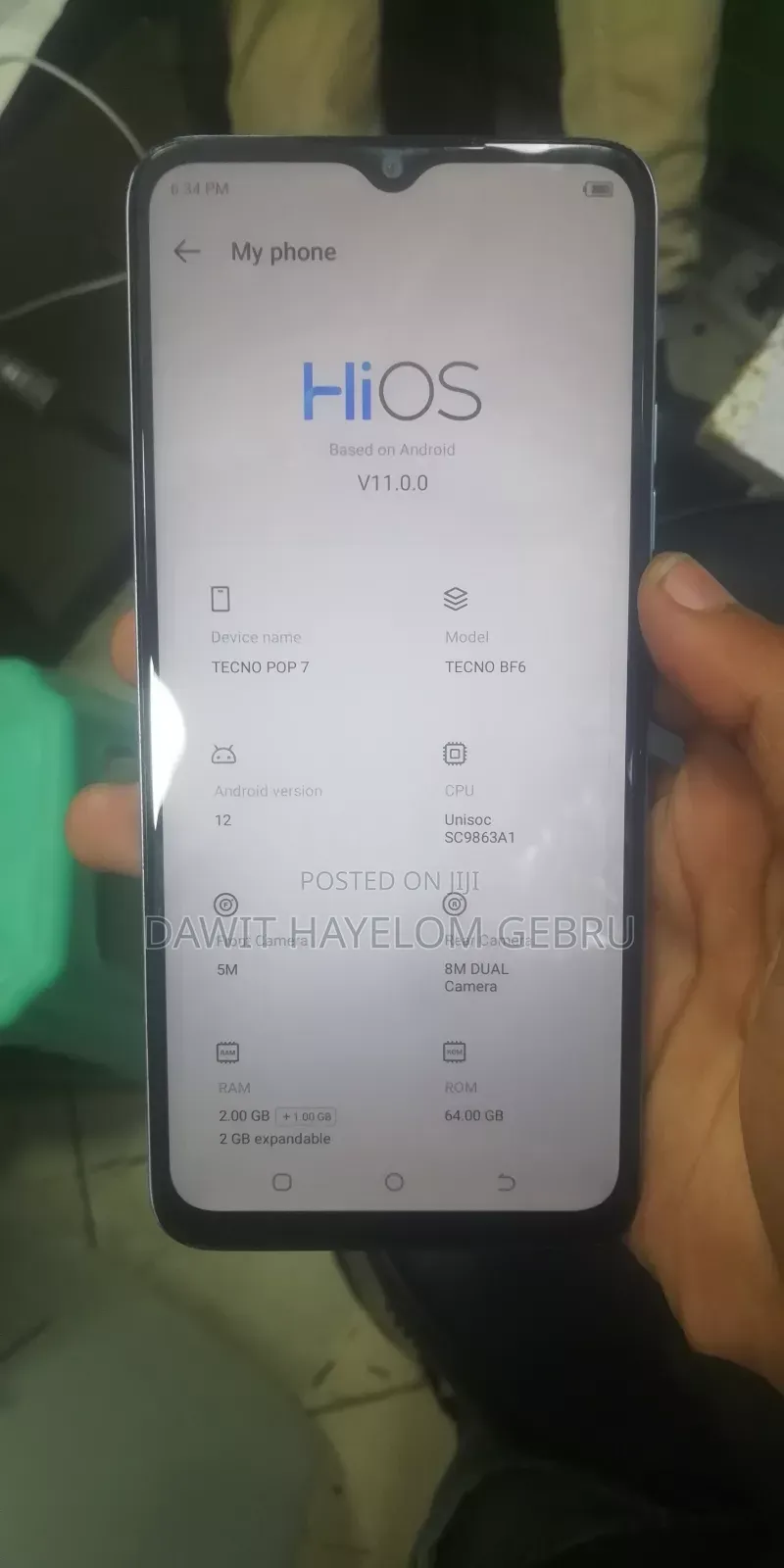 Tecno Pop 7 64 GB Blue