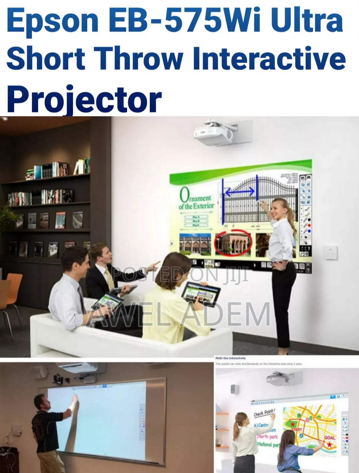Epson Eb-575wi Ultra Short Throw Interactive Projector