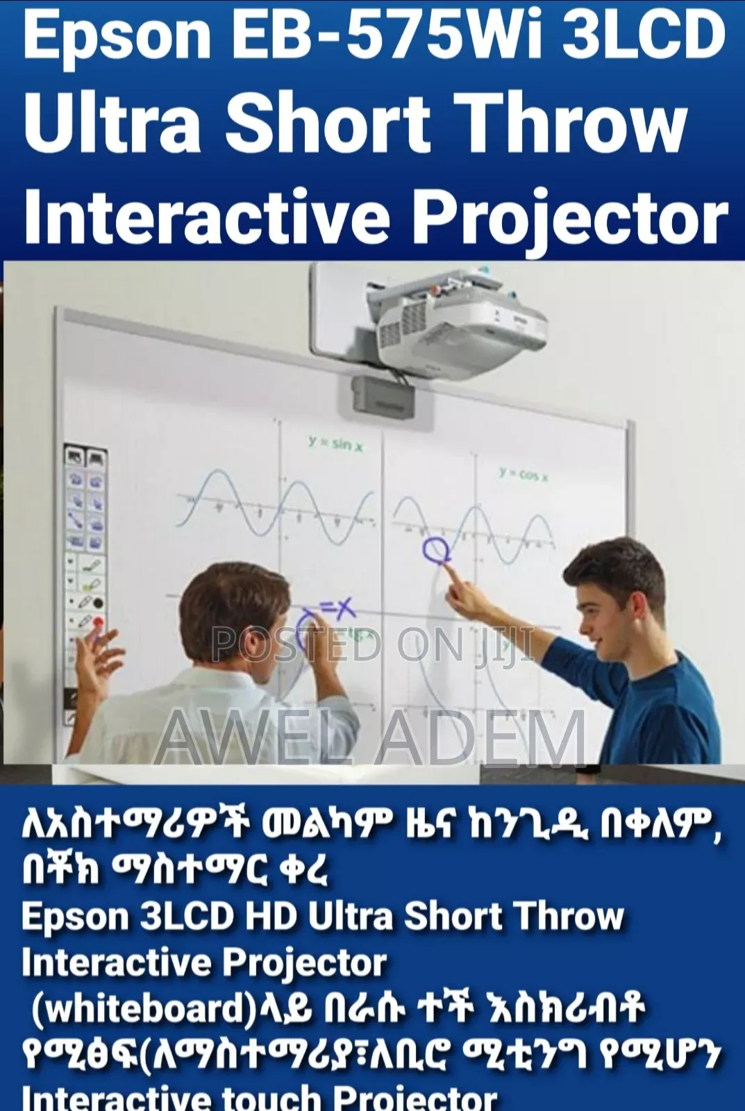 Epson Eb-575wi Ultra Short Throw Interactive Projector