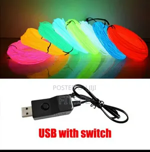 El Wire Light Strip Usb Switch Neon Glowing