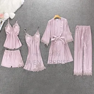 Five Pieces Pyjamas for Women's