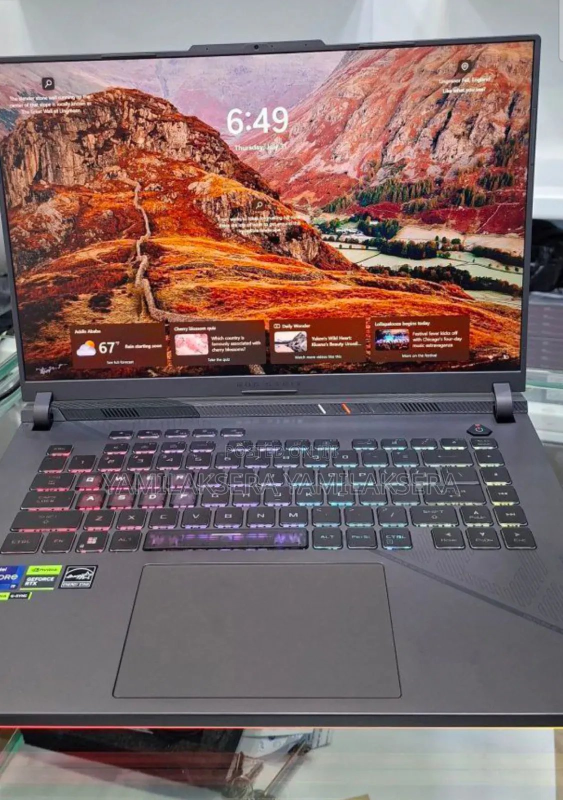 New Laptop Asus ROG Strix G17 32GB Intel Core I9 SSD 1T