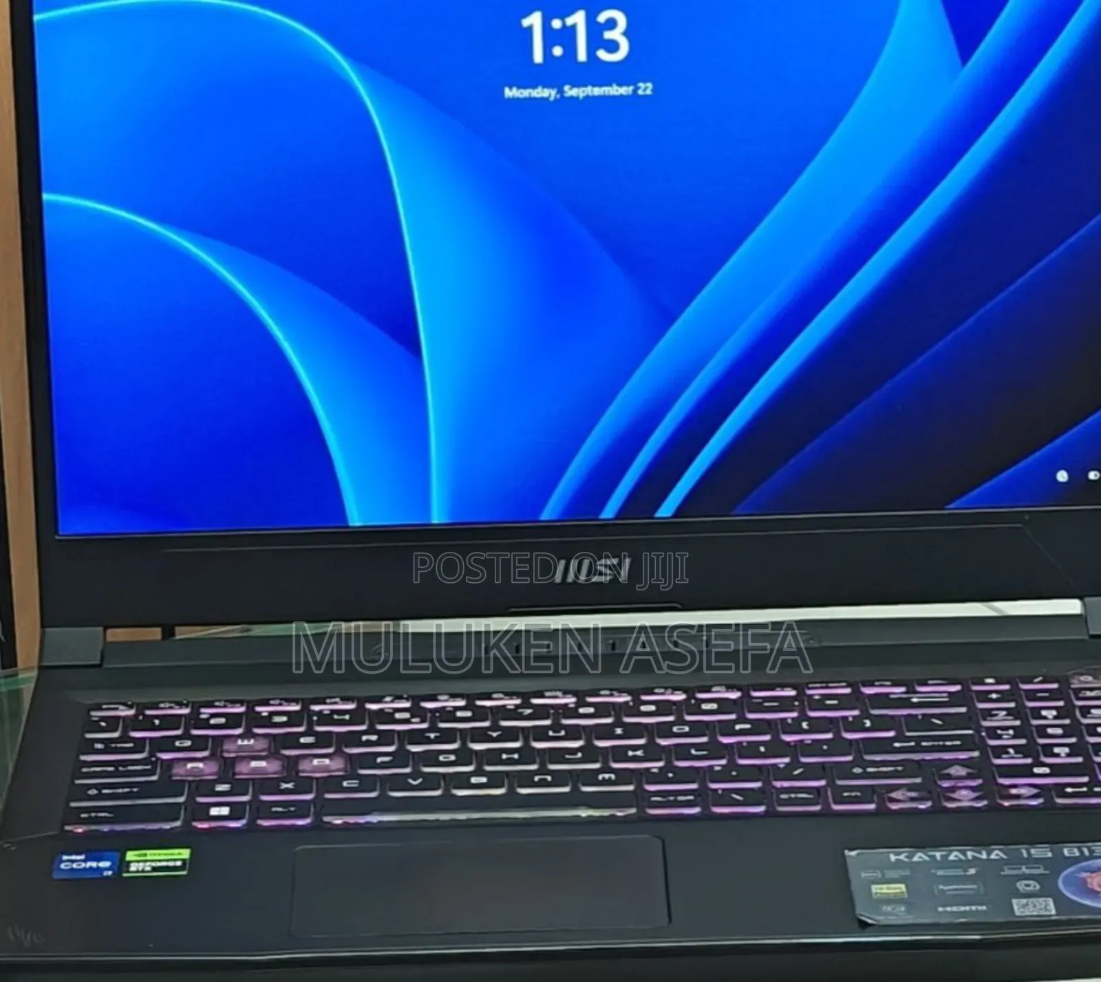 New Laptop MSI Katana 15 16GB Intel Core I7 SSD 1T