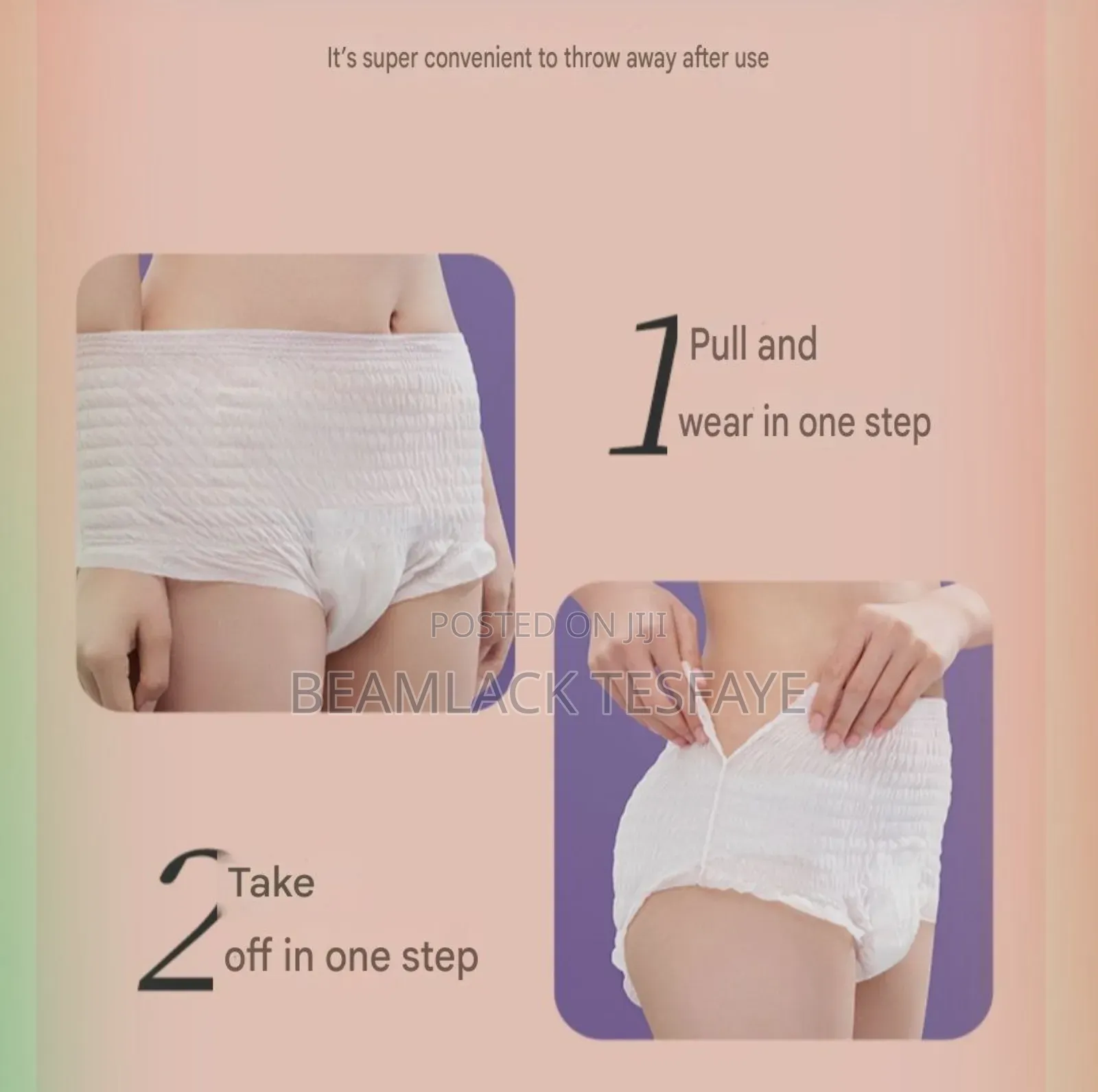 Period Panty ለማዉለቅ ከጎን ተቀዶ ሚወለቅ 10pcs