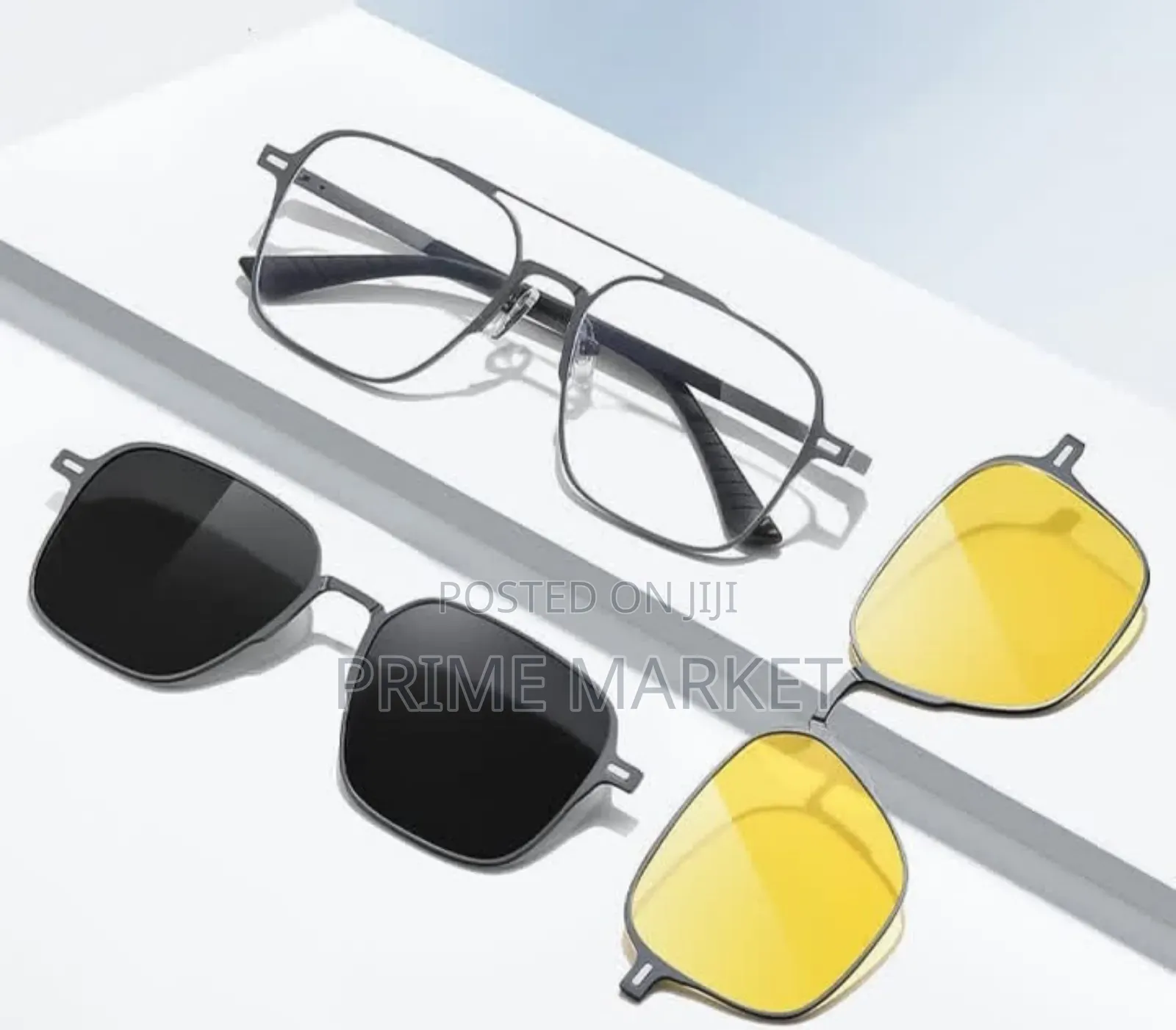 ማርክ ጃኮብስ 3-በ-1 መነፅር Anti-Blue , Polarized Dark and Yellow Night Lenses