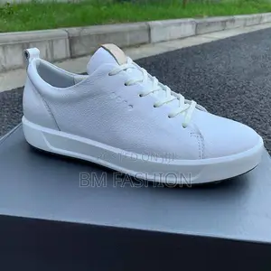 Photo - Ecco Men's Leather White Flats