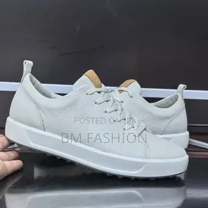 Ecco Men's Leather White Flats