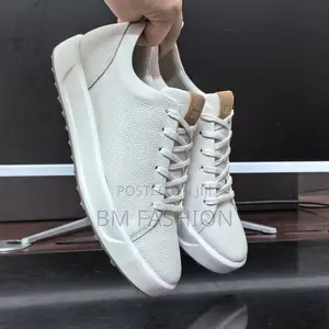 Ecco Men's Leather White Flats