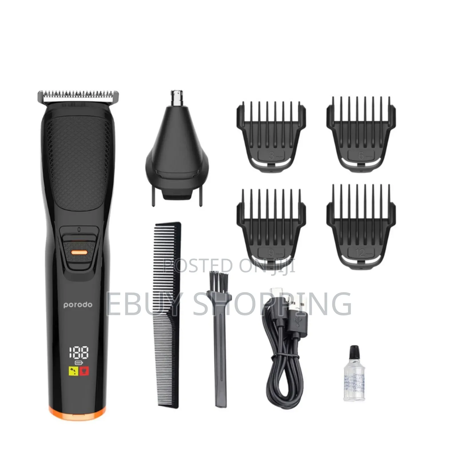 Porodo 2-in-1 Wireless Trimmer With Digital Display