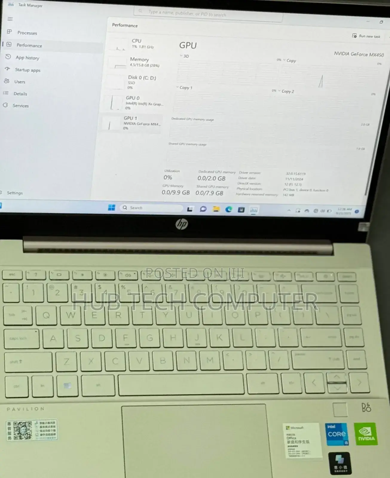 New Laptop HP Pavilion 15 16GB Intel Core I5 SSD 512GB