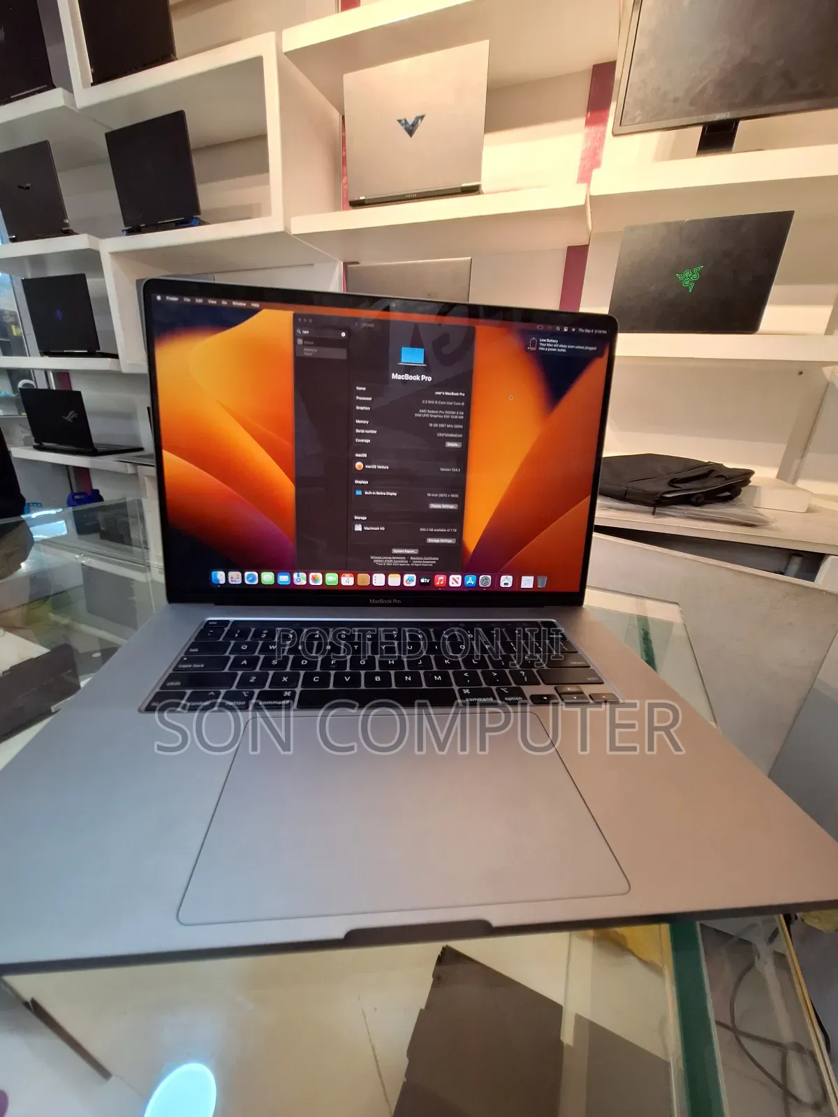 New Laptop Apple MacBook Pro 2019 16GB Intel Core I9 SSD 1T