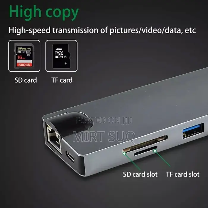 8 in 1 Type C Hub Combo Usb C to Hdmi Vga 