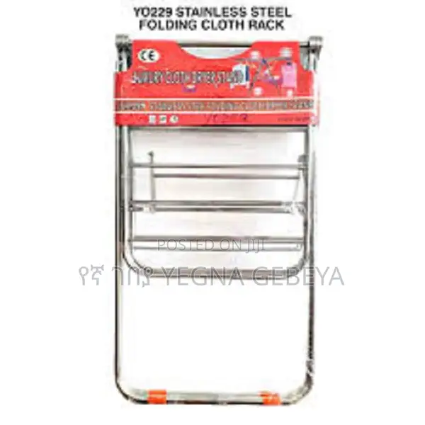 Stainless Steel Folding Cloth Dryer Stand – Heavy-Duty Space-Saving
