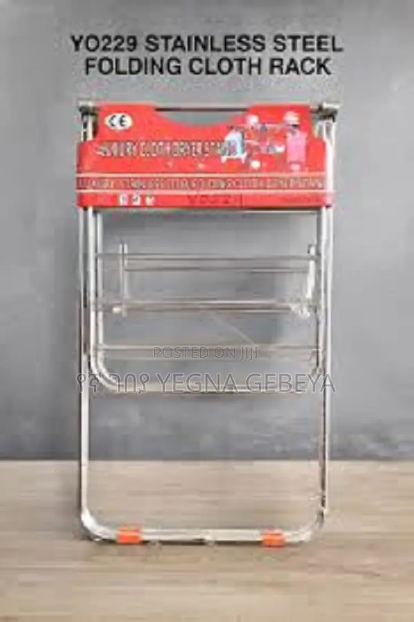 Stainless Steel Folding Cloth Dryer Stand – Heavy-Duty Space-Saving