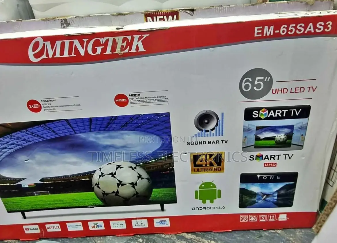 Emingtek 65” Uhd Frameless Smart Tv – Big Screen, Big Experience!