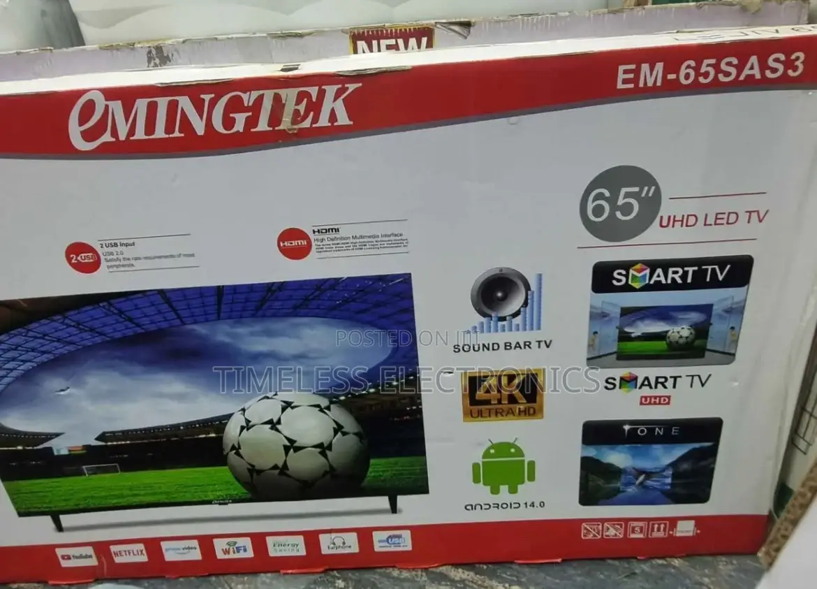 Emingtek 65” Uhd Frameless Smart Tv – Big Screen, Big Experience!