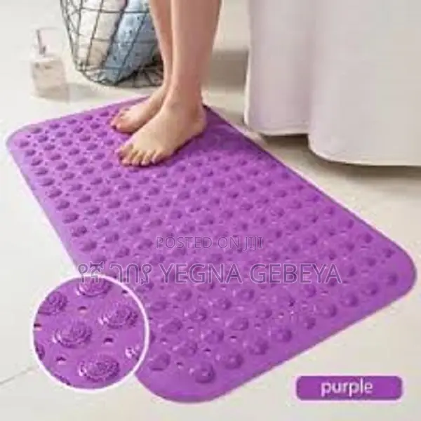 Large Anti-Slip Silicone Rubber Bath Mat – Purple