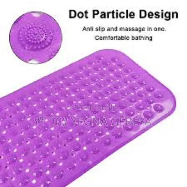 Large Anti-Slip Silicone Rubber Bath Mat – Purple